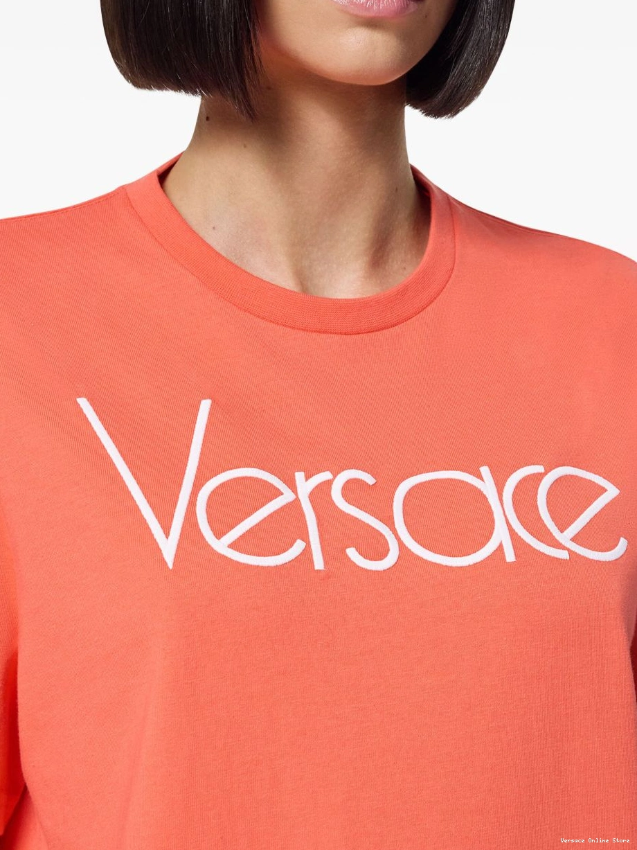 Affordable Re-Edition logo-print 1978 Women Versace T-shirt 0728